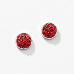 Touchstone Crystal July Birthstone Stud Earrings | Indian Siam | Swarovski